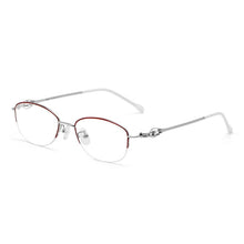 Load image into Gallery viewer, Half Frame Frame women Ultra Light Alloy Glasses Frame Myopia And Hyperopia Optical Prescription Glasses Frame 8020Z
