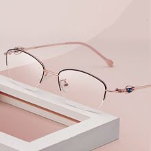 Load image into Gallery viewer, Half Frame Frame women Ultra Light Alloy Glasses Frame Myopia And Hyperopia Optical Prescription Glasses Frame 8020Z