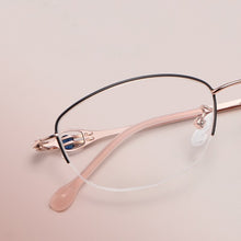 Load image into Gallery viewer, Half Frame Frame women Ultra Light Alloy Glasses Frame Myopia And Hyperopia Optical Prescription Glasses Frame 8020Z