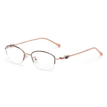 Load image into Gallery viewer, Half Frame Frame women Ultra Light Alloy Glasses Frame Myopia And Hyperopia Optical Prescription Glasses Frame 8020Z