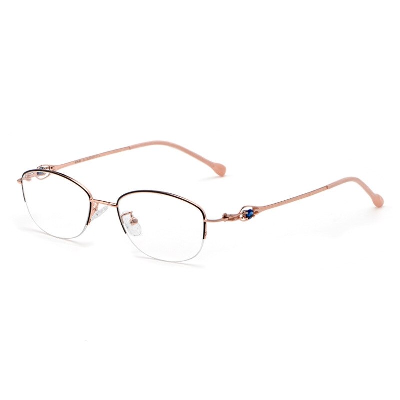 Half Frame Frame women Ultra Light Alloy Glasses Frame Myopia And Hyperopia Optical Prescription Glasses Frame 8020Z