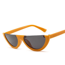 Load image into Gallery viewer, Half Frame Women Sunglasses Cat Eye Trend Designer Brand Retro Black Frame Glasses Semi-rimless Oculos De Sol