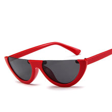 Load image into Gallery viewer, Half Frame Women Sunglasses Cat Eye Trend Designer Brand Retro Black Frame Glasses Semi-rimless Oculos De Sol
