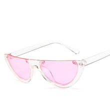 Load image into Gallery viewer, Half Frame Women Sunglasses Cat Eye Trend Designer Brand Retro Black Frame Glasses Semi-rimless Oculos De Sol