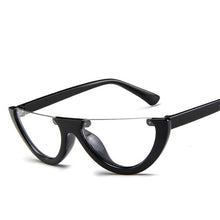 Load image into Gallery viewer, Half Frame Women Sunglasses Cat Eye Trend Designer Brand Retro Black Frame Glasses Semi-rimless Oculos De Sol