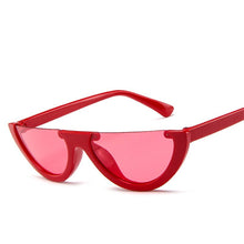 Load image into Gallery viewer, Half Frame Women Sunglasses Cat Eye Trend Designer Brand Retro Black Frame Glasses Semi-rimless Oculos De Sol