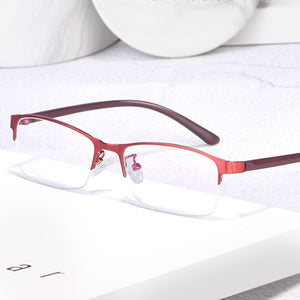 Half Frame Finished Myopia Glasses Men Women Short-sighted Eyewear -1.0-1.5-2.0 To -6.0 Anti-blue Light Prescription Glasses
