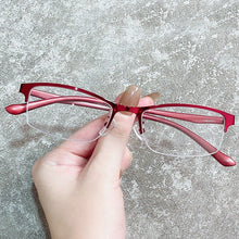 Carica l&#39;immagine nel visualizzatore di Gallery, Half Frame Finished Myopia Glasses Men Women Short-sighted Eyewear -1.0-1.5-2.0 To -6.0 Anti-blue Light Prescription Glasses