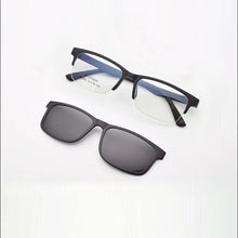 Load image into Gallery viewer, Half Frame Glasses Matte Black Men&#39;s and Women&#39;s Ultra Light Ultem  Magnets Set Eyeglasses Mirror  Driving Polarized Sunglasses