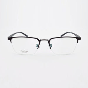Half Frame Pure Titanium Glass Frame Matte Black Polarized 3d Eyeglasses Myopia Men Sunglasses Night-Vision Magnet Clip Brown