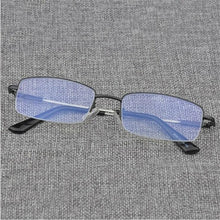 Load image into Gallery viewer, Half Frame Square Myopia Glasses With Degree Ultralight Metal Business Men Nearsighted  Spectacle Diopter -100 -150 -200 To -600