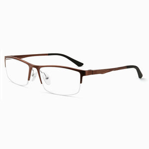 Half Rim Aluminum-Magnesium Alloy Frame Glassses For Man and Woman UpBusiness Style Optical Spectacles