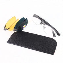 Load image into Gallery viewer, Half Rimless Eyeglasses Men Frames Optical Eyewear Frame Spectacles 2 Polarized Sunglasses Clip on Yellow Night Vision Glasses
