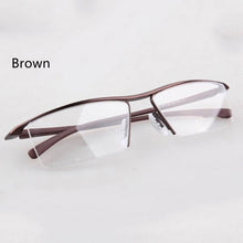 Load image into Gallery viewer, Half rim Glasses Titanium Eyeglasses Frame Men Optical Frame Reading Clear lens Computer Myopia Frame suit Prescription Eyewear
