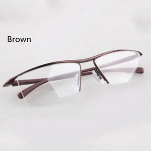 Half rim Glasses Titanium Eyeglasses Frame Men Optical Frame Reading Clear lens Computer Myopia Frame suit Prescription Eyewear