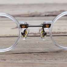 Load image into Gallery viewer, Hand Made Acetate 36mm Vintage Small Round Eyeglass Frames Full Rim Men Women Unisex Rx able