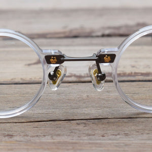 Hand Made Acetate 36mm Vintage Small Round Eyeglass Frames Full Rim Men Women Unisex Rx able