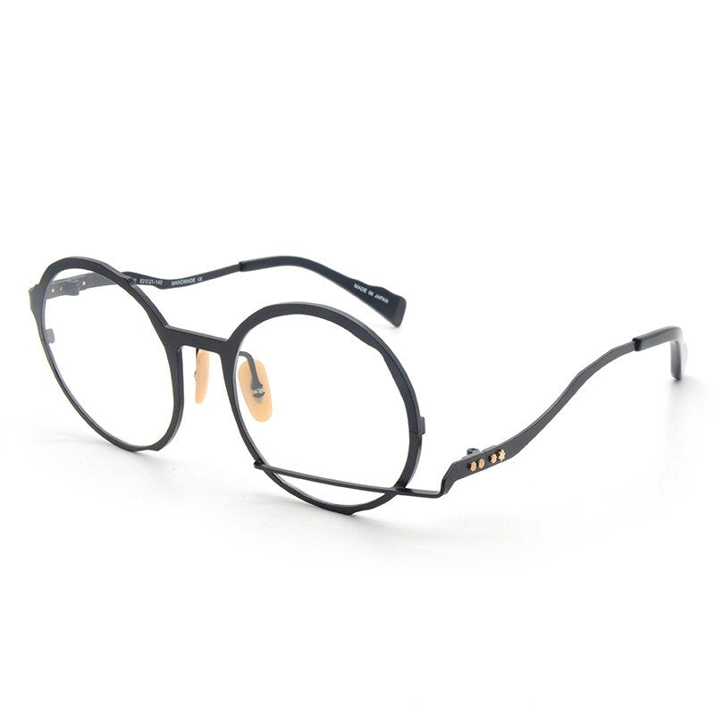 Hand Made Metals Optical Eyeglasses Retro Japan Men Myopia Prescription Glasses Frame Personality Women  Eyewear
