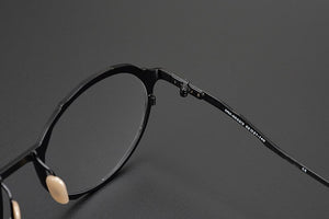 Occhiali da vista in metallo fatti a mano Retro Japan Men Miopia Occhiali da vista Montatura Personalità Occhiali da donna 