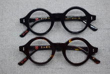 Load image into Gallery viewer, Hand Made Vintage small 38mm Round Eyeglass Frames Acetate unisex Optic Myopia Rx able Glasses