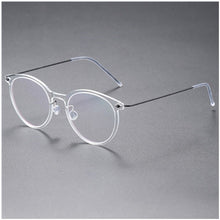 Load image into Gallery viewer, Hand-made Glasses Frame Denmark Brand Ultralight Men Women Myopia Prescription Round Eyeglasses Screwless Blue Light Gafas 6537