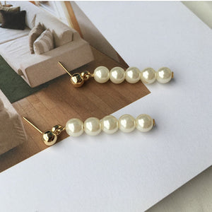 Hand made custom Japan and South Korea wind retro temperament style Hepburn wind beads beads pearl earrings wholesale