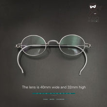 Load image into Gallery viewer, Hand made oval myopia prescription optical glasses anti blue light retro glasses with lens width of 40mm and height of 32mm