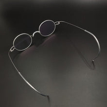 Load image into Gallery viewer, Hand made oval myopia prescription optical glasses anti blue light retro glasses with lens width of 40mm and height of 32mm