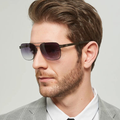 HandMade Berin Brand Design Sunglasses Men Screw-Less Lightweight Suqare Sun Glass UV Protetion Coating Gradient Lenses