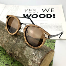 Load image into Gallery viewer, Handmade African Rosewood Sunglasses Cat Eye Wood Frame Women Men Polarized Sun Glasses