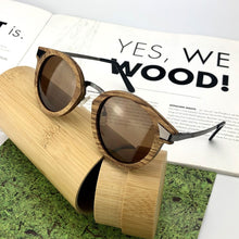 Load image into Gallery viewer, Handmade African Rosewood Sunglasses Cat Eye Wood Frame Women Men Polarized Sun Glasses