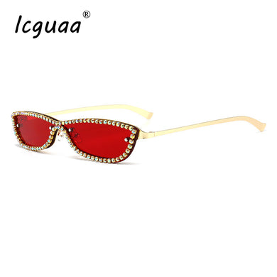 Handmade Crystal sunglasses women 2023 UV4010  Sexy woman Rhinestomne Sunglasses Ladies UV400 eEyewear