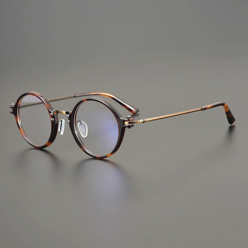 Handmade Japanese Retro Round Frame Pure Titanium Spectacle Frames Ultralight Glasses Men Myopia Eyeglasses Presbyopia Reading