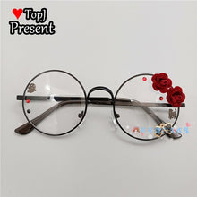 Load image into Gallery viewer, Handmade Lolita Sister Sweet Japanese Harajuku Girl&#39;s round Frame Cherry Blossom Star Moon Fairy Rabbit  Round  glasses