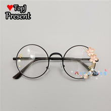 Load image into Gallery viewer, Handmade Lolita Sister Sweet Japanese Harajuku Girl&#39;s round Frame Cherry Blossom Star Moon Fairy Rabbit  Round  glasses
