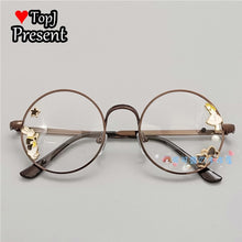 Load image into Gallery viewer, Handmade Lolita Sister Sweet Japanese Harajuku Girl&#39;s round Frame Cherry Blossom Star Moon Fairy Rabbit  Round  glasses