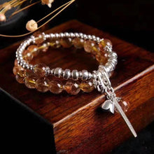 Carica l'immagine nel visualizzatore di Gallery, Bracciale di moda in cristallo di fragola fatto a mano QuatrzHair per signora Braccialetti a mano in argento puro stile etnico 925 Gioielleria raffinata 