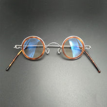 Load image into Gallery viewer, Handmade Vintage ultra-light small round glasses frame men and women models myopia glasses nail-free retro optical  glasses