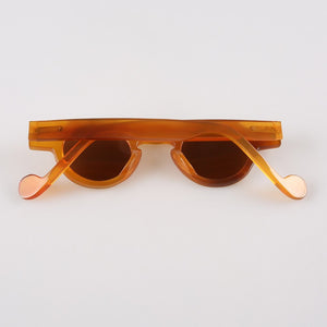 Handmade Wide Round Coffee Horn Optical Reading Glasses Spectacle Eyeglasses Eyewear Frame Sunglasses