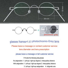 Load image into Gallery viewer, Handmade custom vintage oval diameter 38*32mm small round frame prescription glasses for men and women retro optical reading