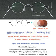 Load image into Gallery viewer, Handmade custom vintage oval diameter 38*32mm small round frame prescription glasses for men and women retro optical reading