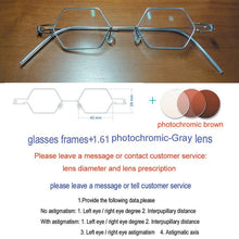 Load image into Gallery viewer, Handmade glasses non-threaded polygonal glasses anti-blue light prescription glasses, myopia, hyperopia, presbyopia glasses