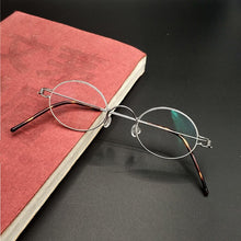 Load image into Gallery viewer, Handmade vintage small oval myopia anti-blue glasses without screw retro photochromic prescription presbyopic optical Eyeglasses