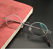 Load image into Gallery viewer, Handmade vintage small oval myopia anti-blue glasses without screw retro photochromic prescription presbyopic optical Eyeglasses
