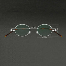 Load image into Gallery viewer, Handmade vintage small oval myopia anti-blue glasses without screw retro photochromic prescription presbyopic optical Eyeglasses