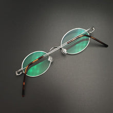 Load image into Gallery viewer, Handmade vintage small oval myopia anti-blue glasses without screw retro photochromic prescription presbyopic optical Eyeglasses