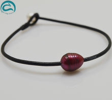 Load image into Gallery viewer, Handwork Leather Pearl Jewellery,100% Real Natural Pearls Brown Black Leather Bracelet,Fashion Women Girl Bracelet