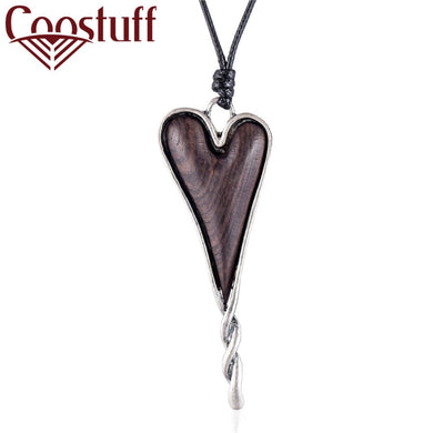 Hanmade Love Heart High Quality sandalwood Women Jewelry necklaces necklaces & pendants women collares mujer choker kolye bijoux