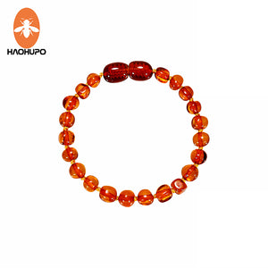 Collana Hao Hu Po Nature Ambra per bambino/adulto Bracciale dal Mar Baltico Certificazione GIC originale con sacchetto di iuta 