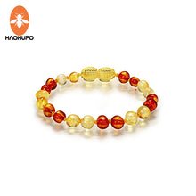 Carica l&#39;immagine nel visualizzatore di Gallery, Collana Hao Hu Po Nature Ambra per bambino/adulto Bracciale dal Mar Baltico Certificazione GIC originale con sacchetto di iuta 